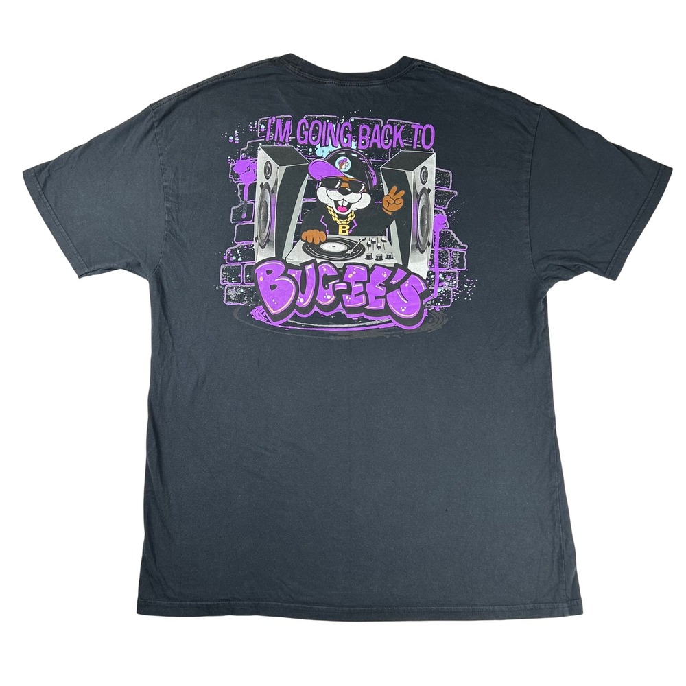 Buc-ees DJ Beaver Graphic T-Shirt Mens XL Black I'm Going Back To Buc-ees Tee - Picture 2 of 7